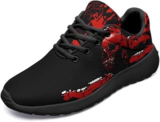 Custom Skull Running Shoes for Women Men Mesh Breathable...