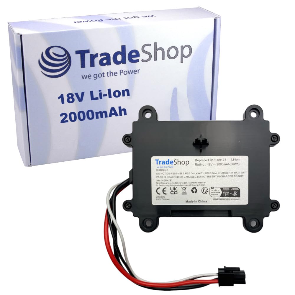 Trade-Shop Batterie Li-ION 18 V / 2000 mAh Compatible avec Bosch Indego 350, 400, M 700, M+ 700, S+ 350, S+ 400, S 500, S+ 500, XS 300 Robot Tondeuse