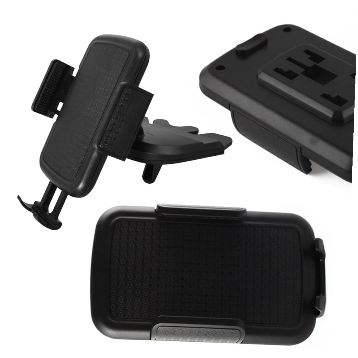 Levemolo Soporte para Móvil de Coche con Rotación Grados Soporte Ajustable para Ranura CD Compatible Mayoría de Smartphones