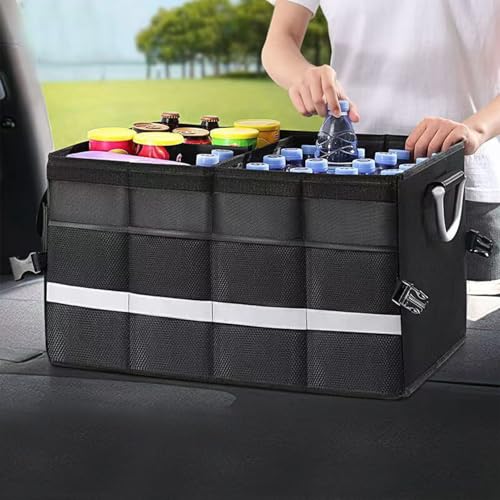 Generico Organizador para maletero de coche | Contenedor organizador para maletero – Organizador plegable multicompartimento para herramientas hombre mujer SUV coche camión viaje - imagen 3