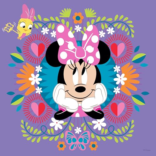 Ceaco - Disney - Minnie Flower Child - 200 Piece Jigsaw Puzzle - Challenging Puzzle Perfect for Game Nights - Finished Size is 15 x 15