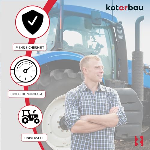 KOTARBAU® Traktor Spiegel Universal 14,5 x 23 cm PVC 2 Stück Rückspiegel Traktor LKW Spiegel Rückfahrspiegel mit Halterung Landwirtschaft