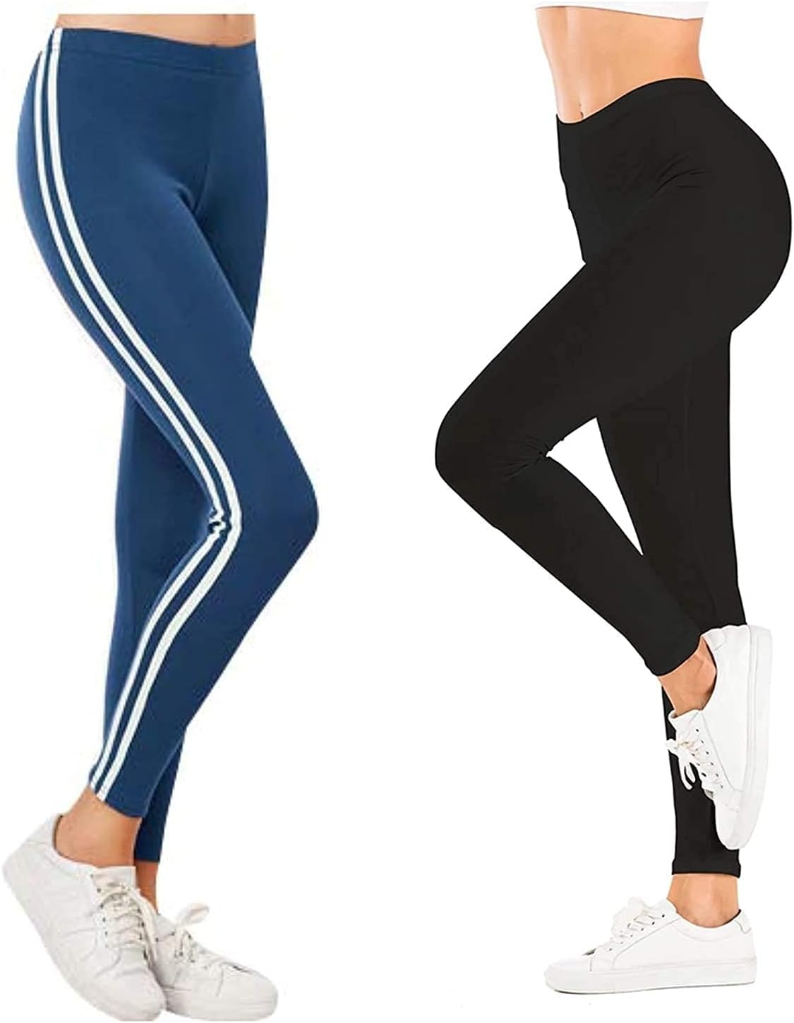 FITG18Women's Regular Fit Yoga Pants | Stretchable Sports Tights | Track Pants for Women |(Free Size 28-34 inch) Combo Pack of 2