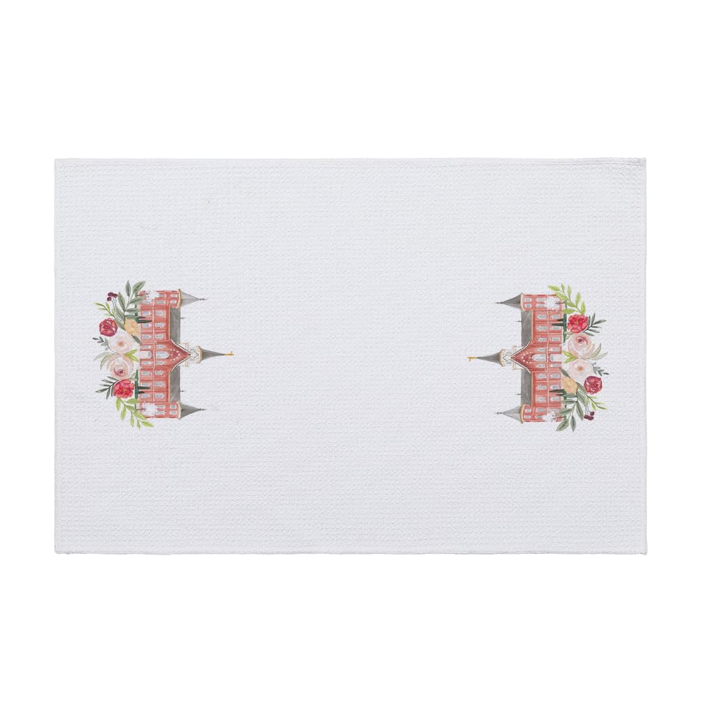 Trapos Cocina Arquitectura Roja Paños de Cocina Suaves y Absorbentes Paños Cocina Reutilizables Trapos de Cocina para Secar Toallas Lavable Toallas de Barra Juego de 4 (40x60cm)