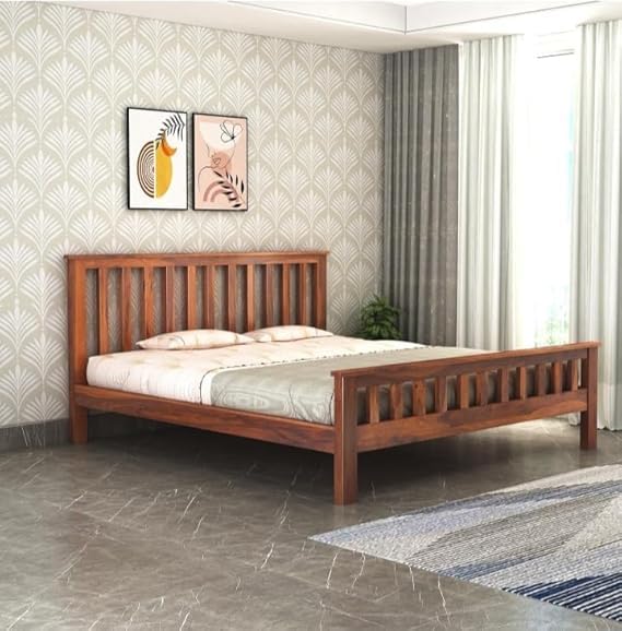 Sheesham Wood Cot Bed, Queen (78x60 Mattress Compatible) | Easy to assemble and disassemble-image-40