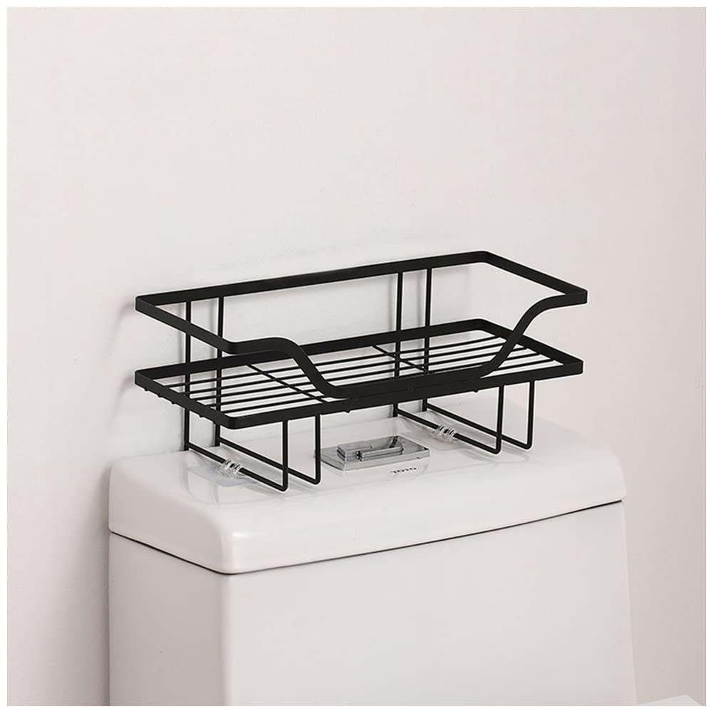 AYCDL Bathroom Shelf nizer Over Toilet 11-Tier Space-Saving Storage with Towel Rack and Hooks White Perfect for Small Spaces and Maximizing Bathroom Storage,Nero