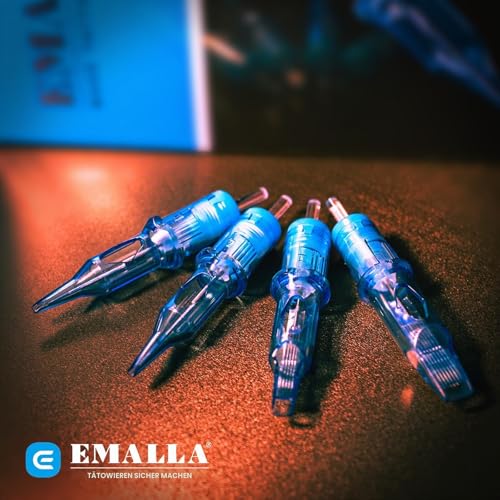 EMALLA ELIOT Tattoo Cartridges Nadeln 20 Stück #08 3RLL Runder Liner Nadeln Set Kartuschennadeln für Tattoo Pen Maschine Set