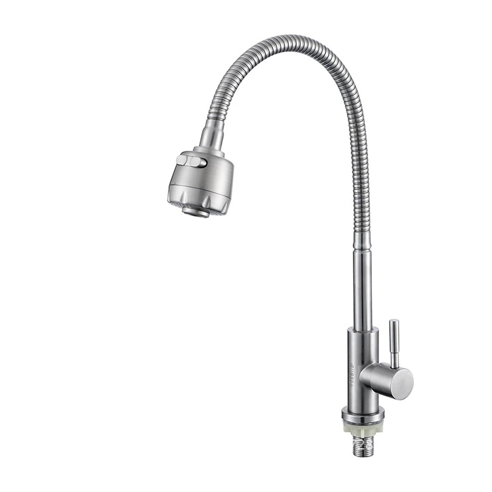 Tube universel pour robinet de cuisine brossé idéal pour évier moderne