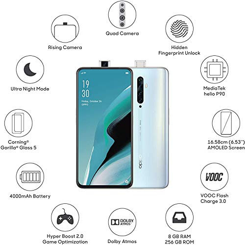 Image of OPPO Reno 2Z (Sky White, 8GB RAM, 256GB Storage) Without Offer
