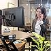 Ergotron – WorkFit Corner Standing Desk Converter, Dual Monitor Sit Stand Ergonomic Desk Riser for Tabletops – 44.8 Inch Width, Black