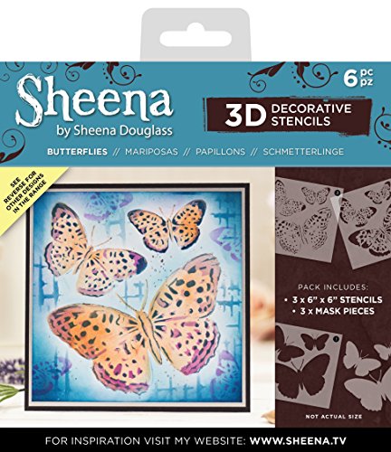 Sheena Douglass 3D Mask & Stencils-Butterflies