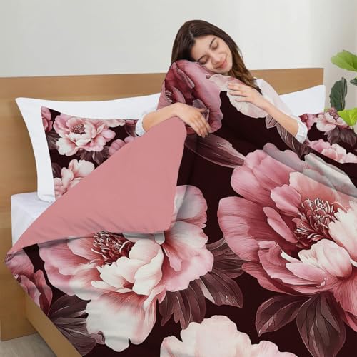 Housse de Couette 200x200cm Anti-Plis avec Fermeture Éclair Pratique