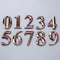 Vista 2 de Números de casa para puertas 3D, números de buzón de 3 pulgadas, números del 0 al 9, autoadhesivos, números de puerta de casa, dirección de calle