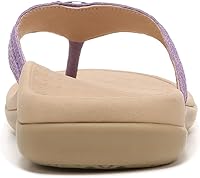 Vista 45 de Sandalias Vionic Tide Aloe, con tira para dedos, con diamantes de imitación, con soporte de arco ortopédico oculto, para mujer Moca