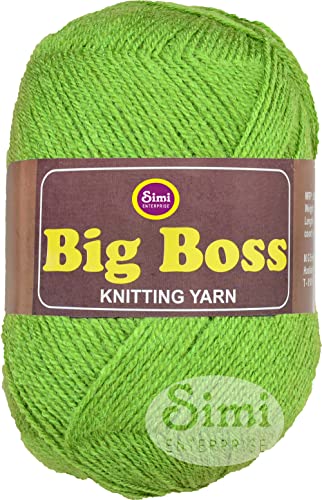 Image of Big Ball Apple Green (600 gm) Wool Ball Hand Knitting Wool /Art Craft Soft Fingering Crochet Hook Yarn, Needle Knitting Yarn Thread dye ADA
