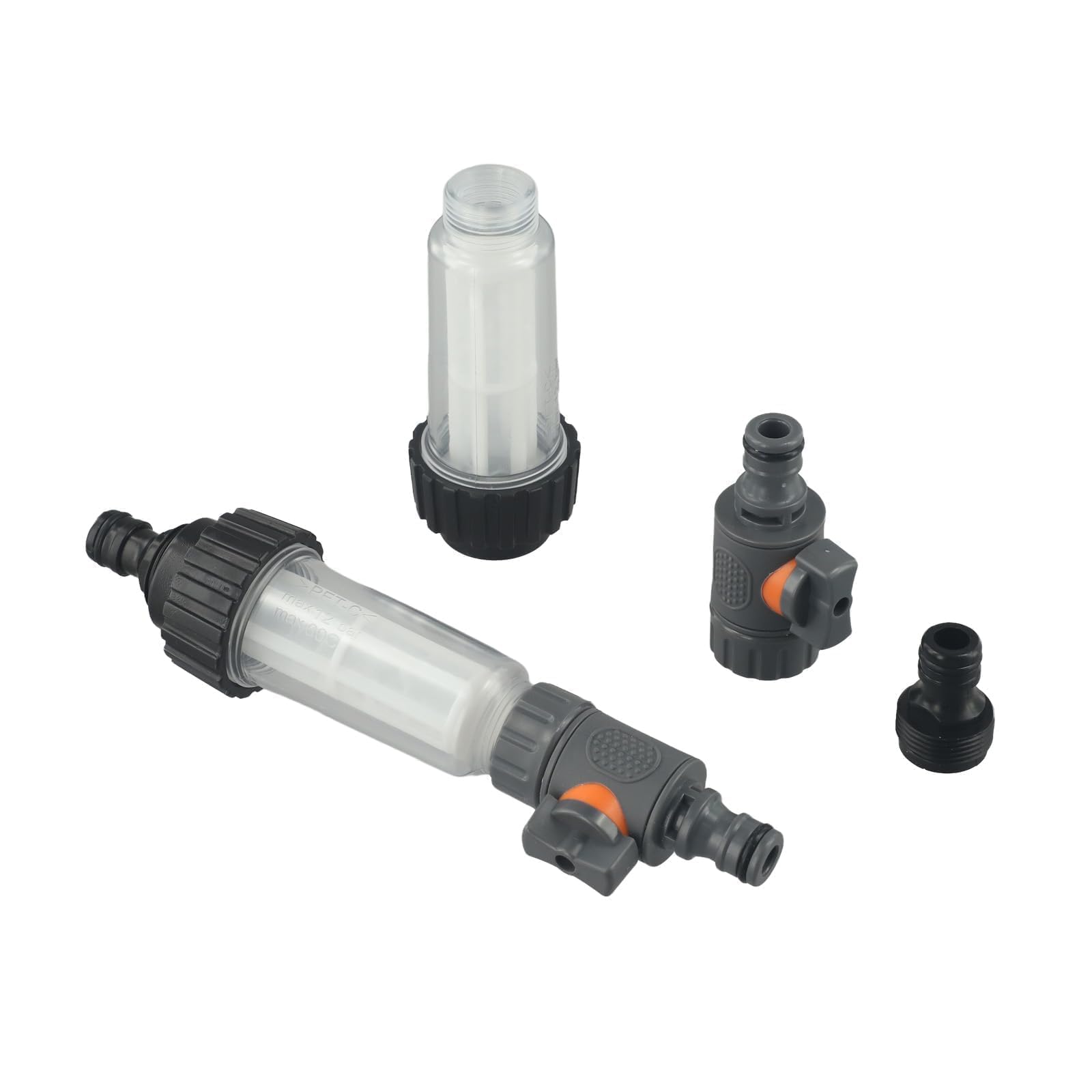 Paquete de 2 filtros de Agua de Alta compatibilidad para Autocaravana, yate, jardín, Lavadora a presión con válvula de Flujo Ajustable