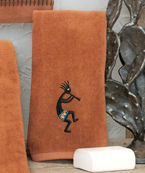 BLACK FOREST DECOR Kokopelli Copper Fingertip Towel