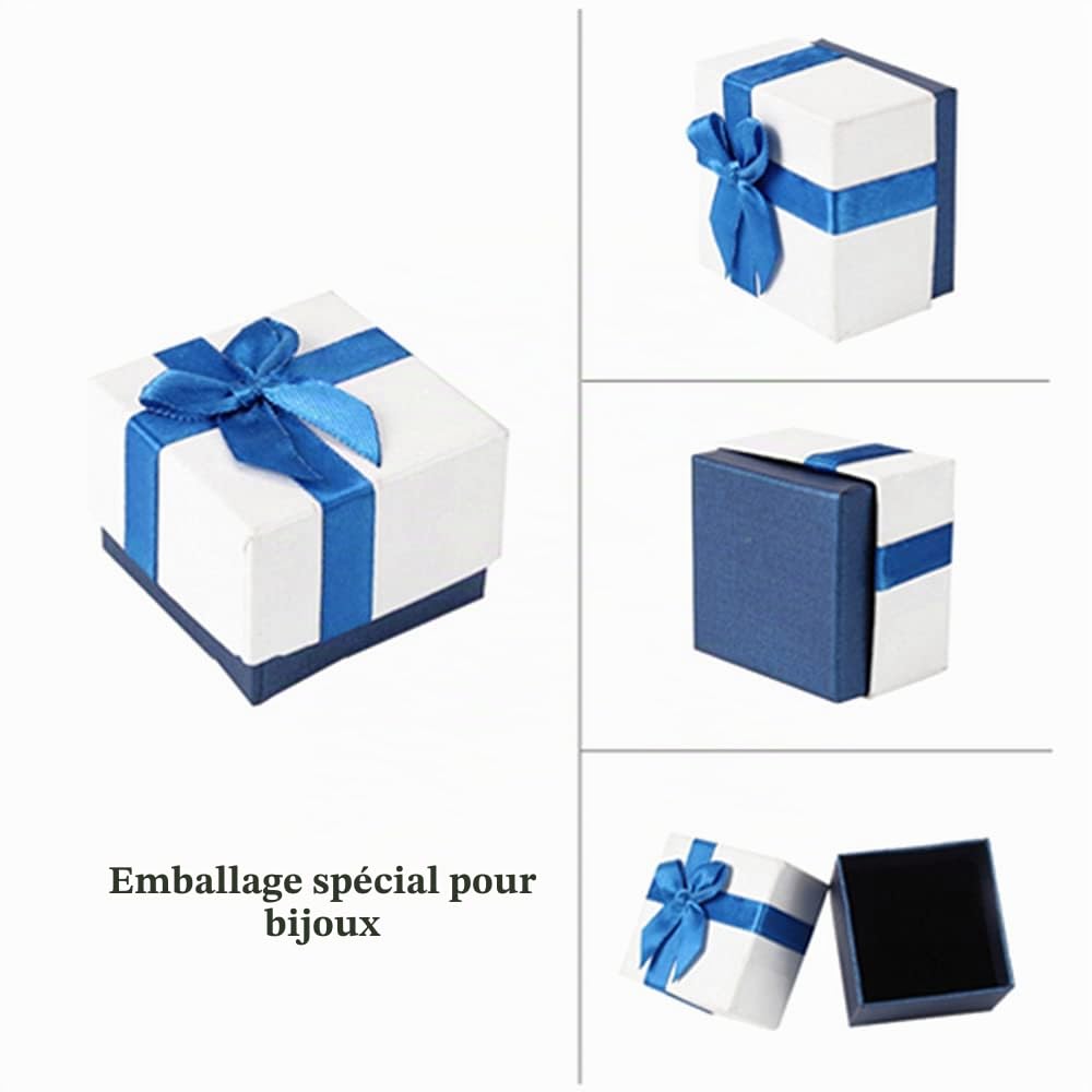 MASOP SNORSO Bijoux Parure de Boucles d‘oreilles et Collier Argent Avec Saphir, Bijoux Princess de Diana, Cadeau Bijouxs pour Anniversaire Fetes des Meres Noel