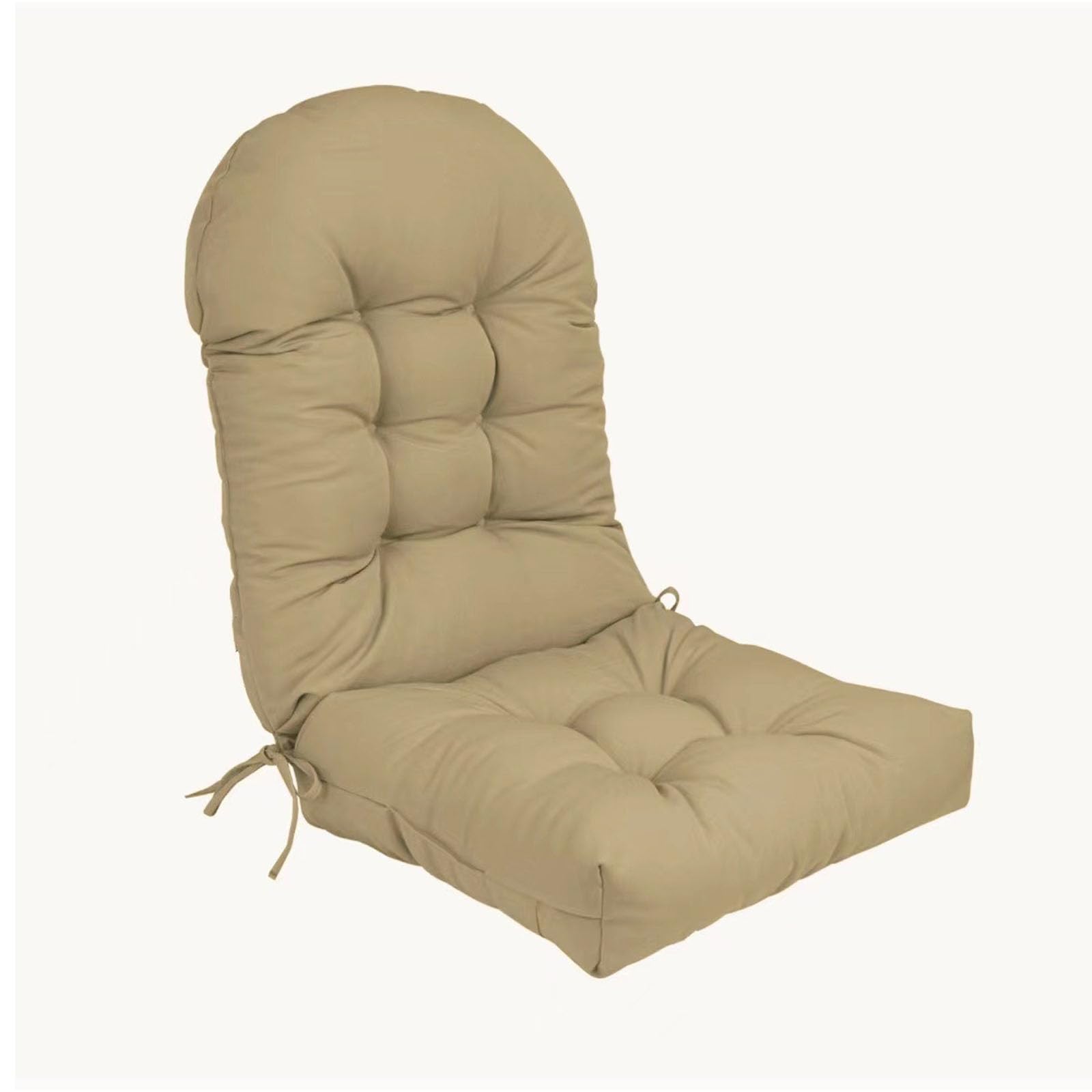 Coussin de Chaise Adirondack à Dos Haut, Coussin de Chaise à Bascule imperméable, Coussins de Patio pour Meubles d'extérieur,Kaki
