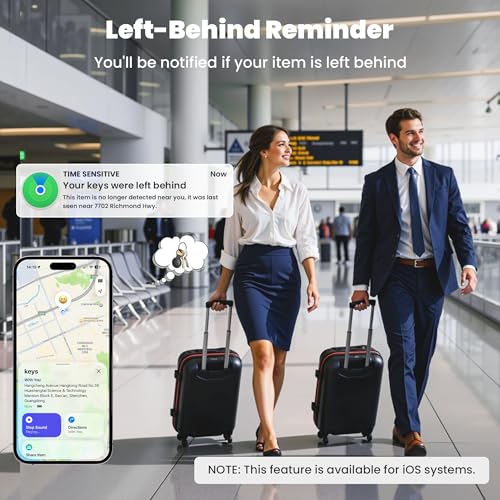 Image of 2026 New Dual System Air Tracker Tags-4 Pack for Both iOS & Android Phones, Bluetooth Tracker Compatible with Apple Find My (iOS) & Google Find Hub (Android) Device for Luggage, Keys, Wallets