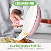 GreenLife Nonstick 8 Frying Pan Skillet, Non-Toxic PFAS-Free Ceramic Nonstick, Dishwasher & Oven Safe, Stay-Cool Handles, Wobble Free, Pink