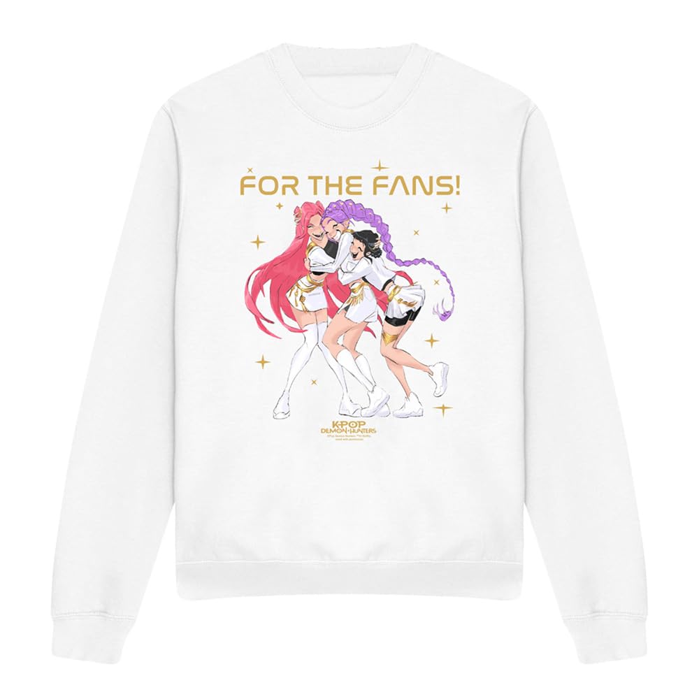 Kpop Demon Hunters Huntrix Golden Group Unisex Sweatshirt, White, XX-Large