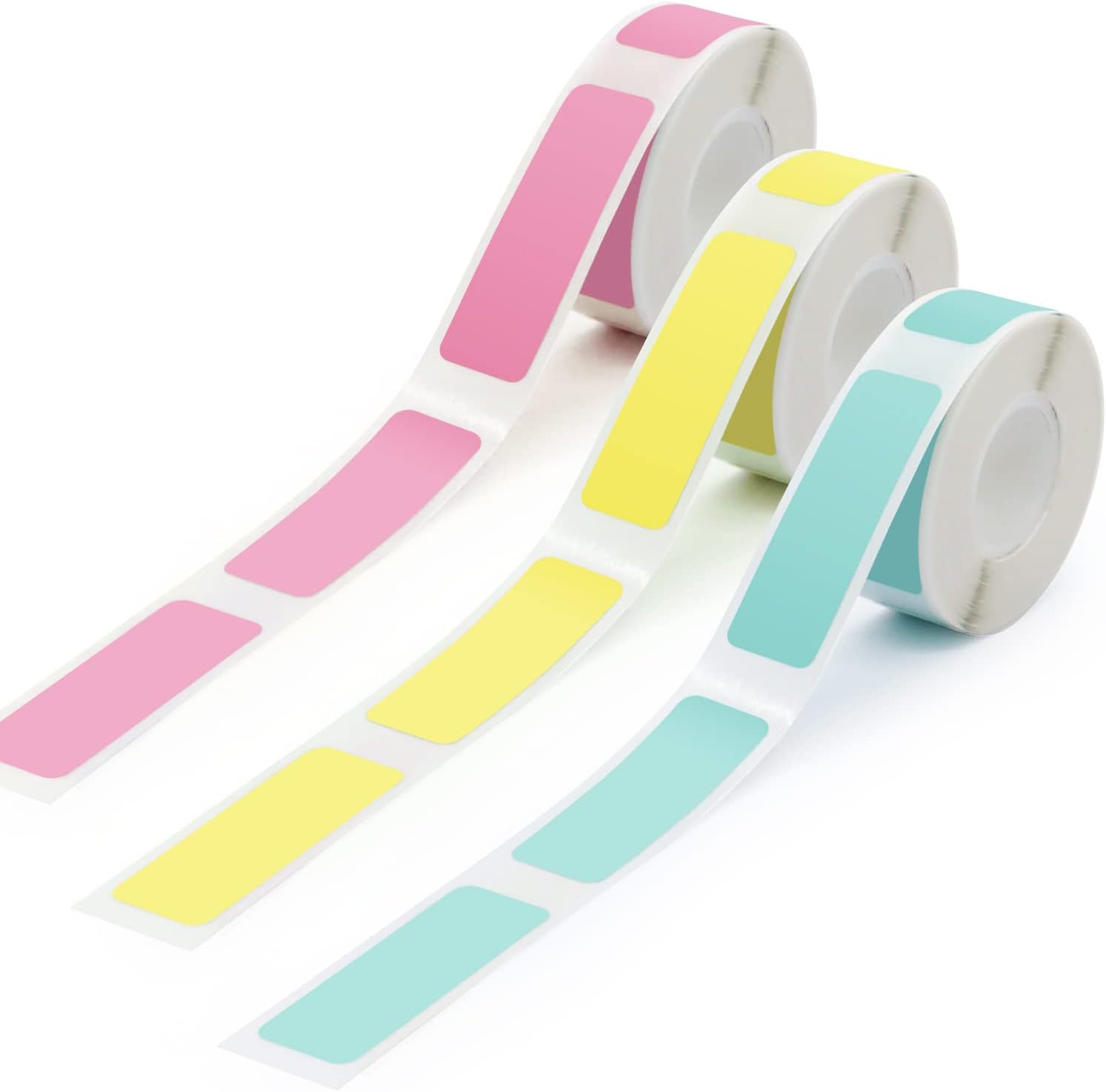 3 Rolls Label Maker Tape,Replacement Refill for Marklife P11 and P12 P50, 12mm(1/2") * 40mm(3/2") Separate Label (3 Color, 12 * 40mm)