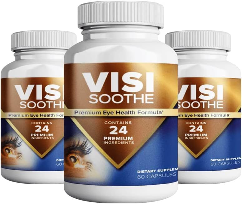 (Official) Visisoothe - Visi Soothe Advanced Vision Eyes Supplement Pills Vitamins (3 Pack, 180 Capsules)