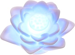 OSALADI Fleurs Artificielles Lumières De Lotus Menées Lumière Fleur De Lotus Décor De Bassin Fleuri Lampe De Chevet Lampadaire Décoratif Lampadaire Led Briller De Bébé Lumière Fixe Blanche