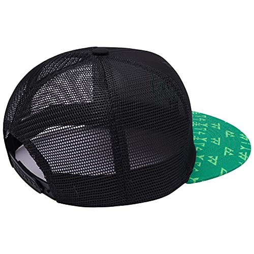 Image of BASSDASH Flat Brim Trucker Cap Adjustable Snapback Hat Mesh Back for Men Women