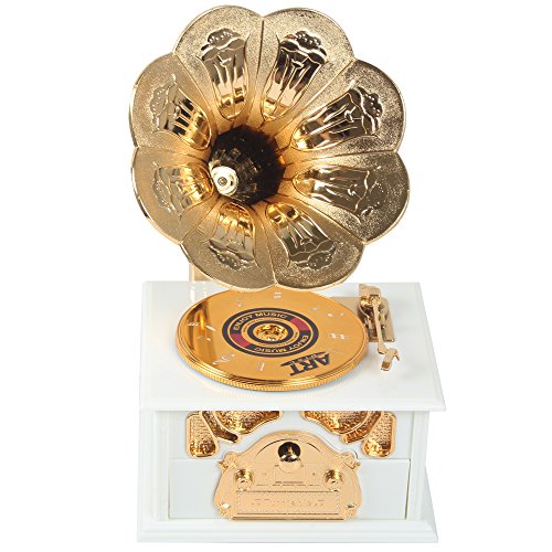 Sidiou Group Creative classique Gramophone modèle boîte à musique phonographe Belle boîte à musique Romantique boîte à musique Rétro boîte à musique