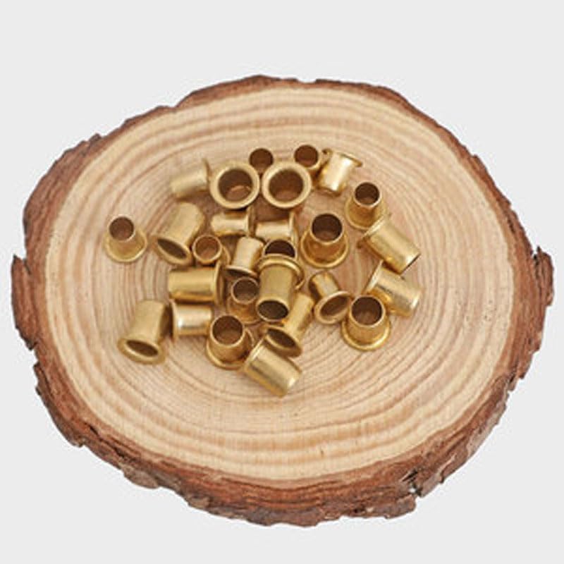 M2.5 Brass Hollow Rivet Corn Button Rivets 3-10mm Length - (Stem Length: M2.5 x5mm(200pcs))