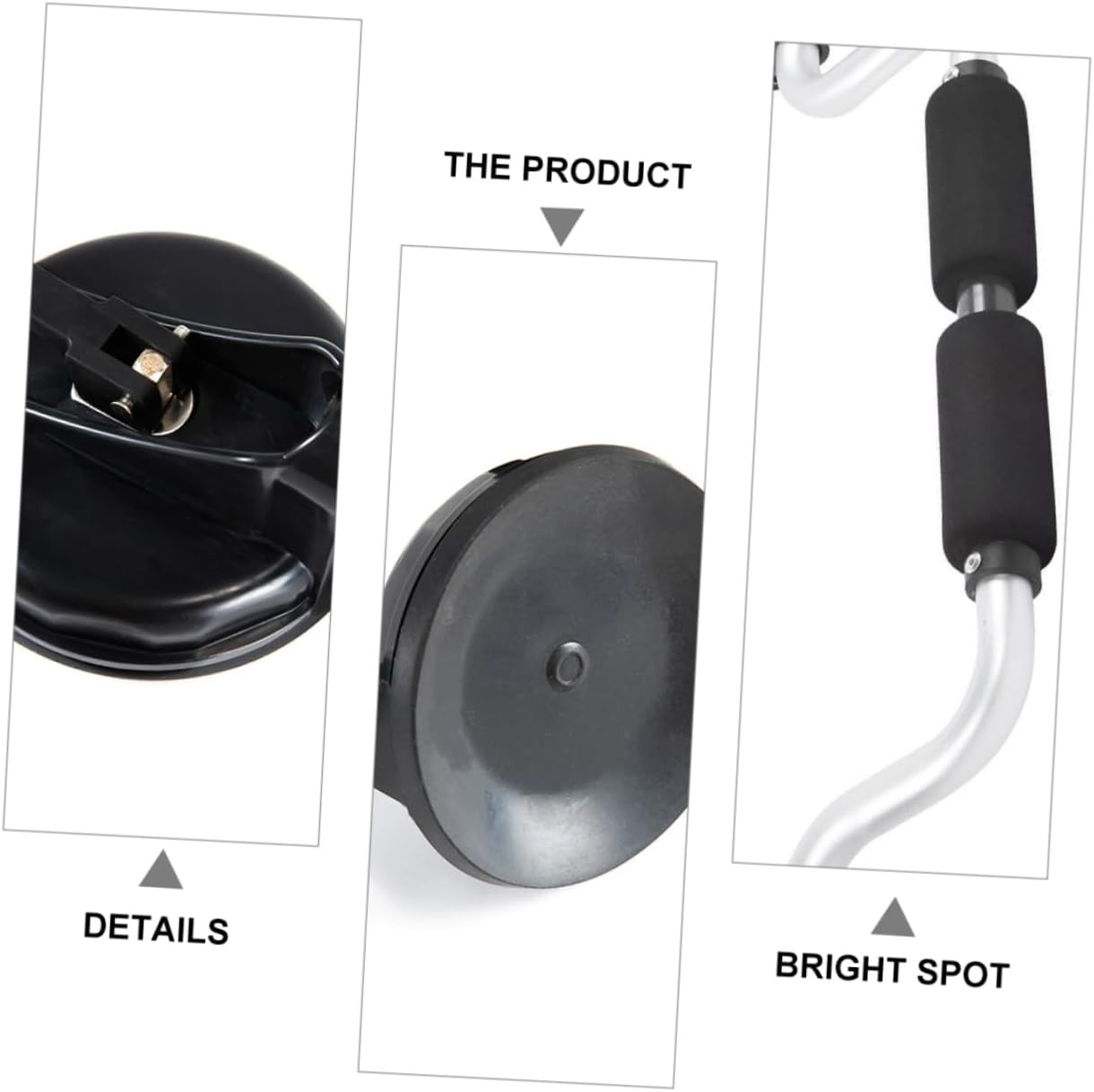 KICHOUSE 40kg Suction Cup Push Boat Stand for Kayak Canoe Surfboard Car Roof Accessory Aluminum Alloy