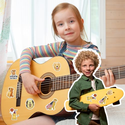 TIESOME 50 Stück Lustiges Golden Retriever Aufkleber Set, niedliche Hunde-Tiere Dekor für Wasserflaschen