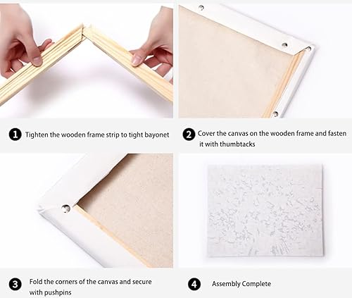 Miniatura 3 de Ediximi Pintura por números para adultos, principiantes y niños, 12 pulgadas de ancho x 16 pulgadas de largo, lienzo, pintura de dibujo con marco de