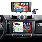 5Ghz WiFi Car Radio Stereo for Mercedes Benz Smart Fortwo 2011-2015, 9' Touch Screen/Android 15/Wireless CarPlay/Android Auto/DSP EQ/GPS Navigation/Bluetooth/FM/RDS/SWC/HD Backup Camera 2+64G