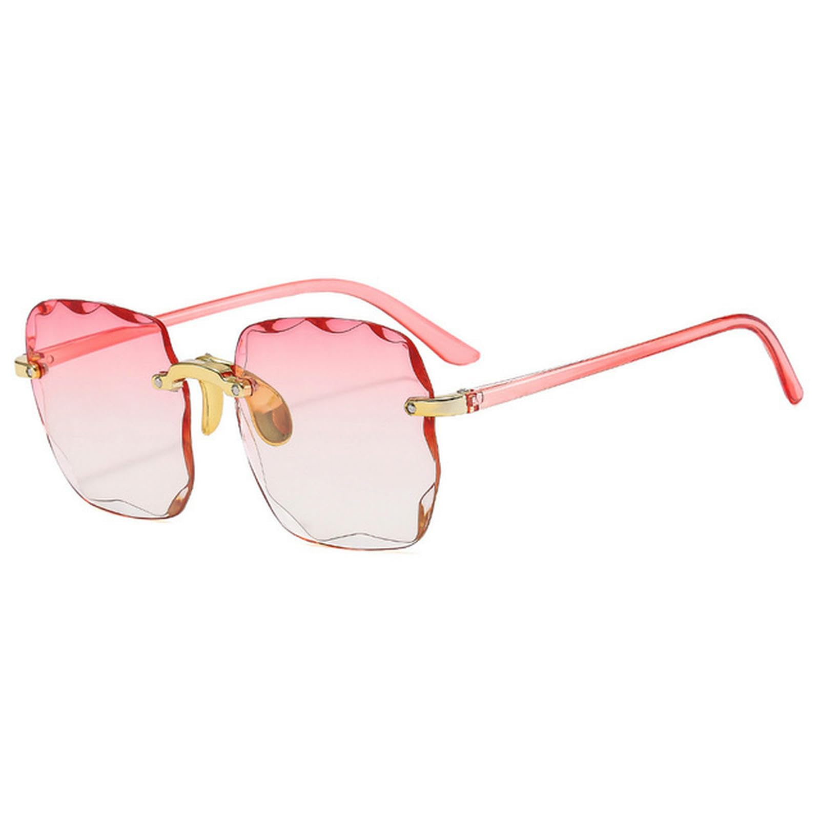 NOGRAX Okulary bezramowe kwadratowe okulary przeciwsłoneczne vintage metalowe okulary przeciwsłoneczne gradientowe okulary przeciwsłoneczne