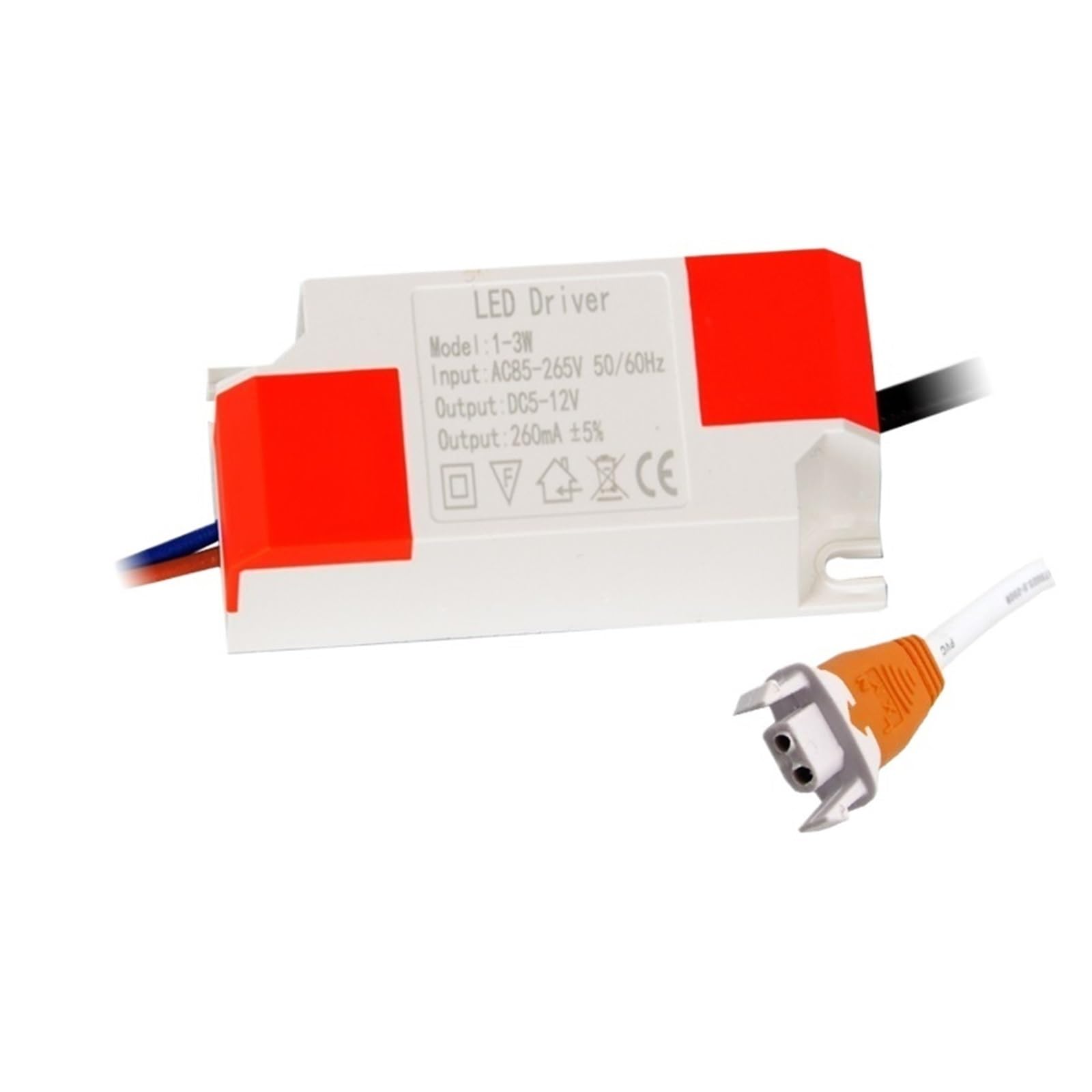 Driver LED de 3W con enchufe macho de clavija grande para focos de techo de 12W-18W