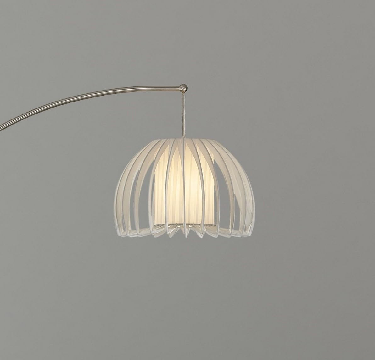 Artiva USA 15"X15" X 10"H Zucca Large Premium Jellyfish-inspired replacement Shade - White, Fully Assemble, Fit most Pendent,Arched/Arc Floor Lamp