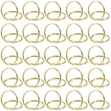 Bonsicoky 60 Pack Gold Place Card Holder - Round Shape Table Place Cards Holder - Mini Table Card Photo Picture Holders for Wedding Party Birthday Office