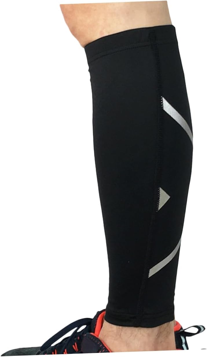 Knee Support for Running Hiking Calf Compression Sleeve Sports Shin Guard Size Xl Black Breathable Design