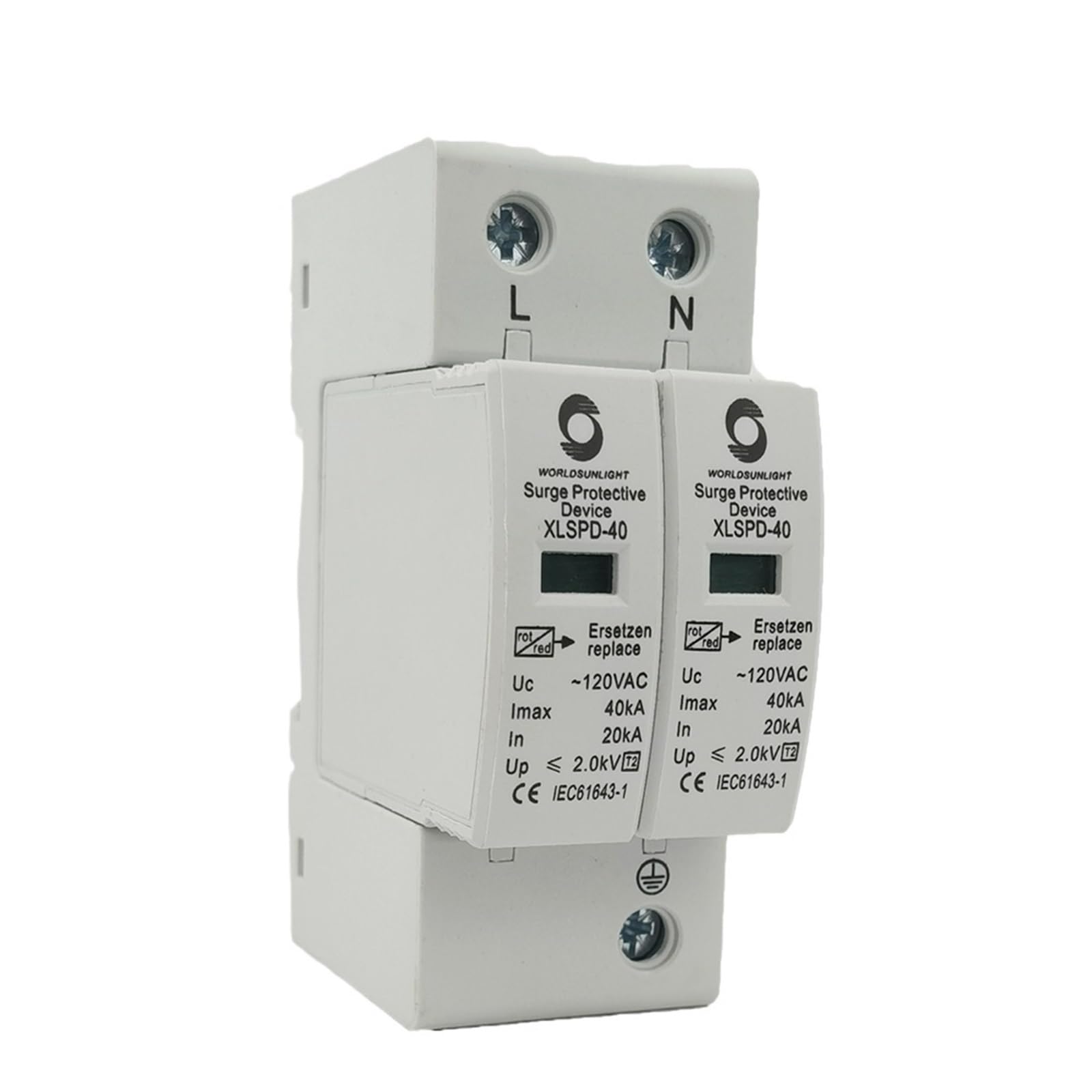 Dispositif de protection contre les surtensions 120V CA XLSPD-40 2P 40KA efficace