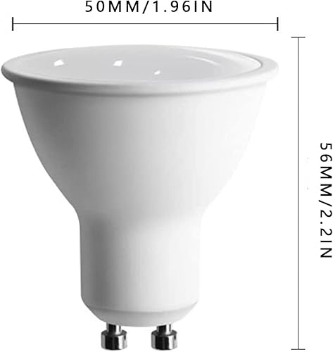 Miniatura 2 de Bombillas LED GU10 de 6 W, 60 W, equivalente a halógeno, 6500 K, luz blanca de 110 V, 540 Lm, no regulable, haz de 30 , CRI 80 para iluminación
