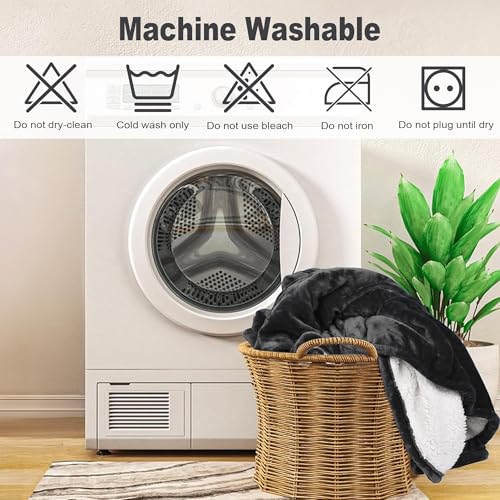 Cobertor aquecido vestível com bolso para os pés, manta aquecida com mangas certificado ETL, 8 nívei