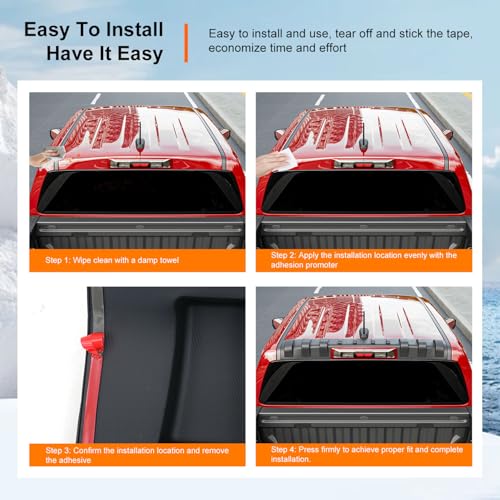 Image of powoq Rear Roof Protector Compatible with 2023-2026 Chevy Colorado GMC Canyon Truck Cab Roof Protector Replacement for 2023-2026 Chevy Colorado Accessories
