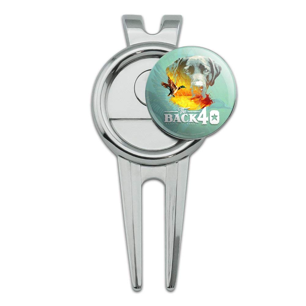 GRAPHICS & MORE Back 40 Barn Keepin' It Rural Lab Dog Mallard Duck Hunting Golf Divot Repair Tool and Ball Marker
