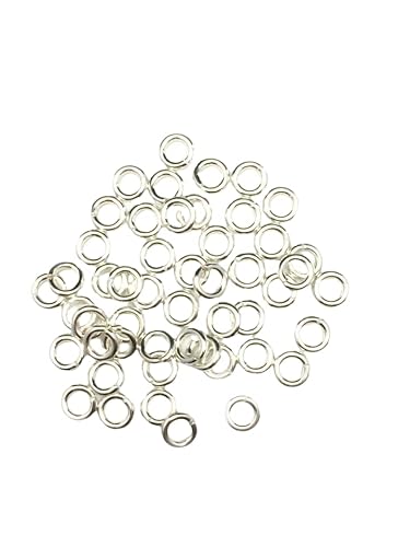 50pcs 925 Sterling Silver Open Jump Rings, 16 Gauge 5.7mm OD/3.2mm ID Made in USA by CRAFT WIRE