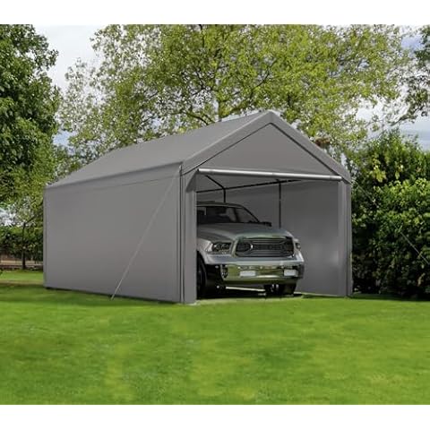 Outdoor Carport 10x20ft Heavy Duty Canopy Storage Shed Cover