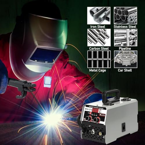 3 in 1 Portable MIG Welder, Gasless 250A 220V Digital MIG Welding Machine, Flux Core Solid Wire MIG ARC Lift TIG Spool Gun Inverter Welders with Ultra LED Display 8 3 in 1 Portable MIG Welder, Gasless 250A 220V Digital MIG Welding Machine, Flux Core Solid Wire MIG ARC Lift TIG Spool Gun Inverter Welders with Ultra LED Display - Image 8