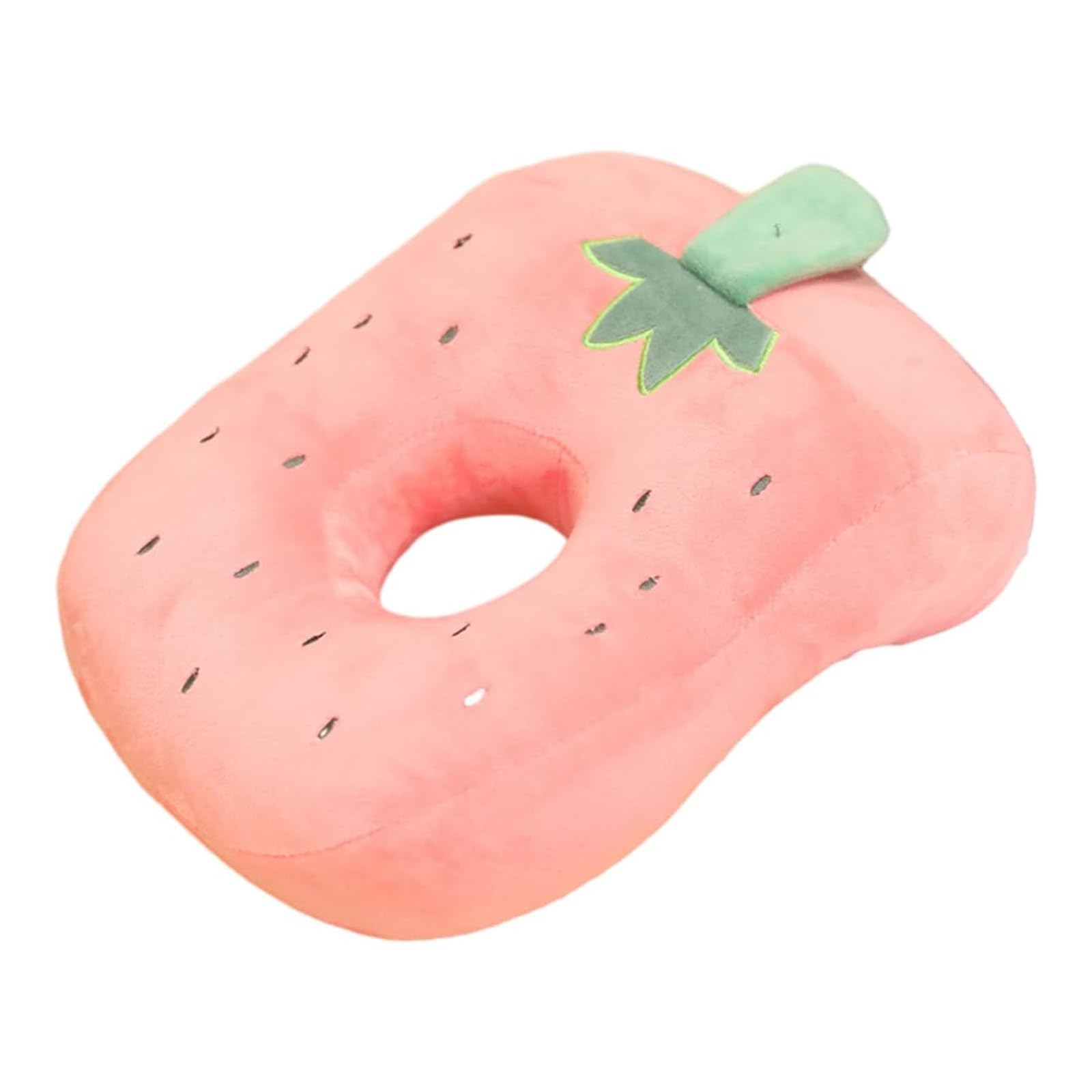Piercing Pillow, Strawberry-shaped Sleeping Pillow, Soft Neck Pillow for Office, Pillow with Hole for Ear, Can Be Used for Sleeping in Classrooms, Offices, Libraries, Planes-image-30